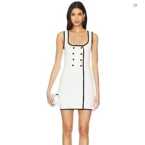 NWT Ronny Kobo Keisha Dress in White & Black size small